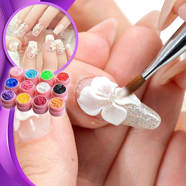 Micro-Carving 3D Emboss Nail Gel