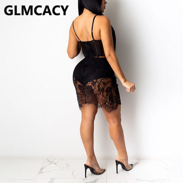 Ripsmete pits Bodice läbipaistev võrkkleit - Image 2