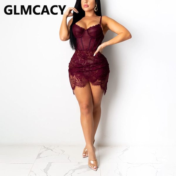 Ripsmete pits Bodice läbipaistev võrkkleit - Image 3