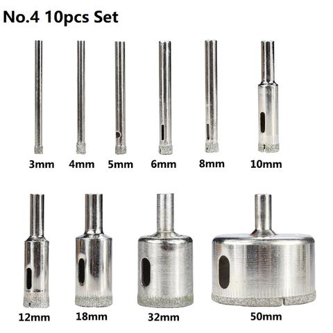 Klaasplaatidest marmorist aukude puurimisotsakute komplekt - Image 4