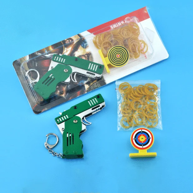 Täismetallist mini kokkupandav kummipaelaga mänguasjade võtmehoidja - Image 6