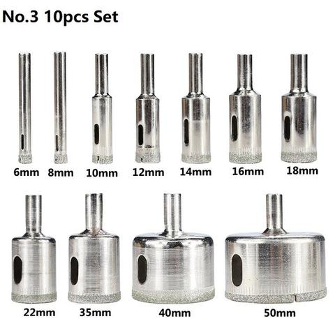 Klaasplaatidest marmorist aukude puurimisotsakute komplekt - Image 8