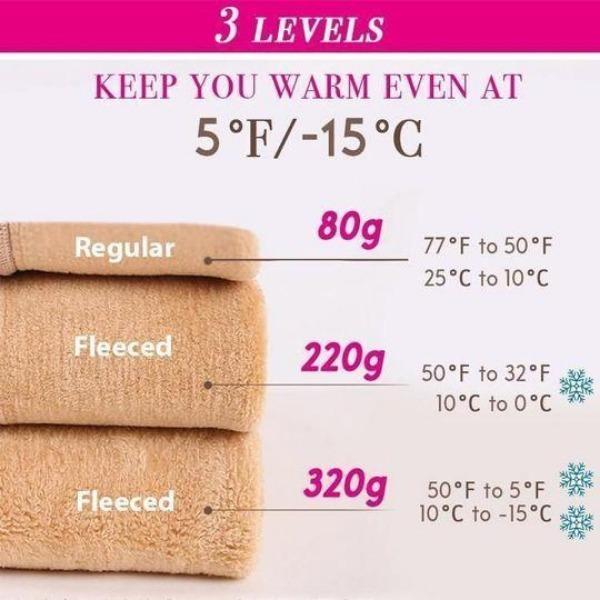 Veatud sääred Võltsläbipaistvad soojad fliisist sukkpüksid - Image 8