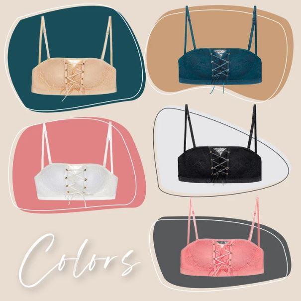 Lace Bandeau nöörid Push Up rinnahoidja - Image 7