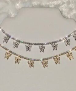 Butterfly Charm Choker kaelakee