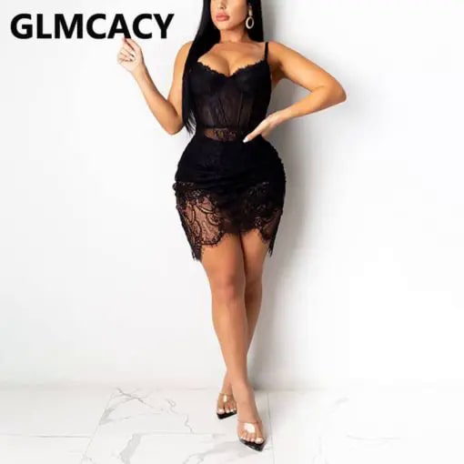 Ripsmete pits Bodice läbipaistev võrkkleit