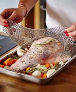 Toidukvaliteediga roostevabast terasest kettpostiga küpsetuskate