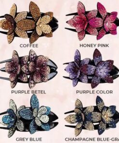 Rhinestone topeltlillega juukseklamber